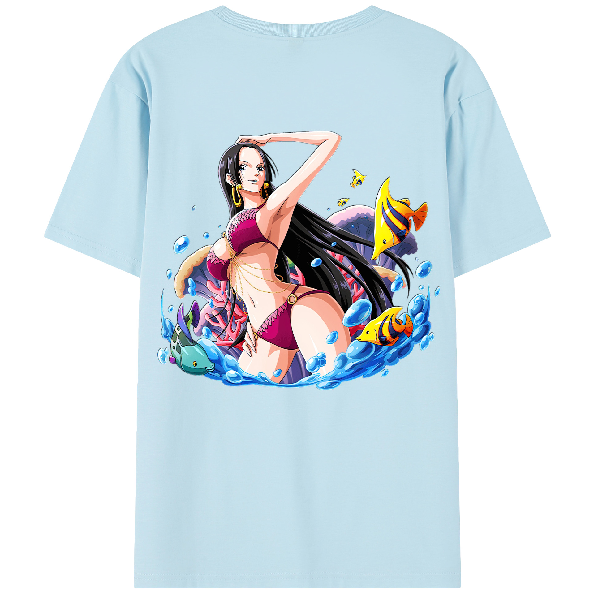 ワンピース ボア・ハンコック ONE PIECE Boa·Hancock 綿100％半袖Tシャツ（背面プリント）